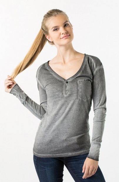 Tričko G-STAR Hika slim granddad t wmn l/s Tričko G-STAR Hika slim granddad t wmn l/s