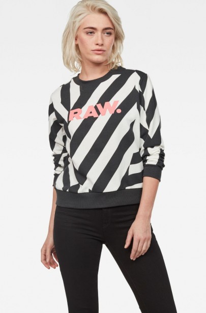 Mikina - G-STAR Dzzc cropped r sw wmn l/s rôznofarebná Mikina - G-STAR Dzzc cropped r sw wmn l/s rôznofarebná