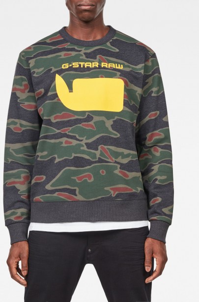 Mikina - G-STAR Sverre core r sw l/s šedá Mikina - G-STAR Sverre core r sw l/s šedá
