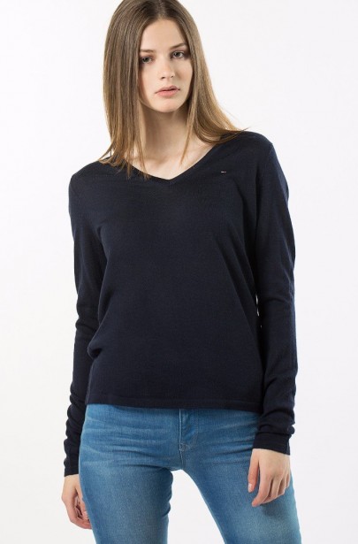 Sveter - Tommy Hilfiger THDW BASIC DEEP VN SWEATER L/S 37 Sveter - Tommy Hilfiger THDW BASIC DEEP VN SWEATER L/S 37